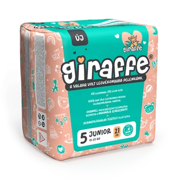 GIRAFFE nadrágpelenka 5-ös junior(15-25kg) 21db